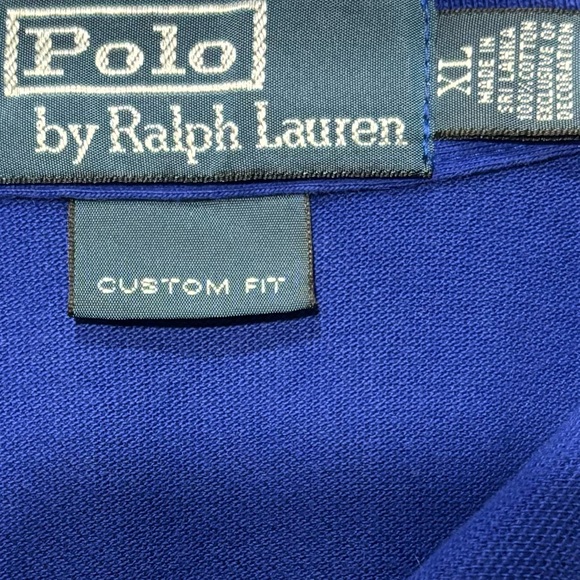 Polo Ralph Lauren Vintage Short Sleeve Shirt Embroidered Big Pony Blue Size XL - Picture 10 of 16